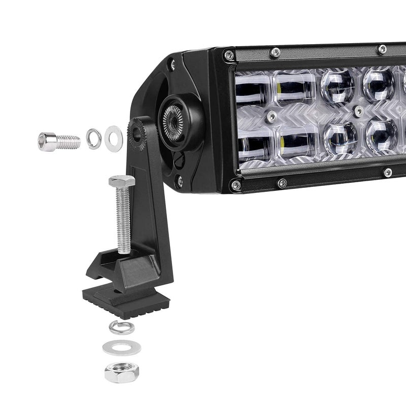 AKD Part Side Brackets, AKD Part Light Bar Mounting Brackets Kit Universal Side Mount Offroad Truck LED Bar Mounts 2 Pack - Image 4